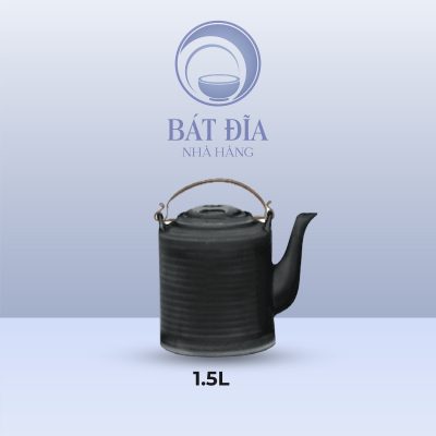 Ấm Tích Men Đen Matt - 1.5L