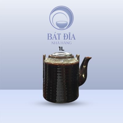 Ấm Tích Men Nâu Quét - 1L