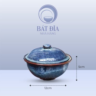 Âu Cơm Không Tai Men Hỏa Biến Xanh - 12cmx5cm