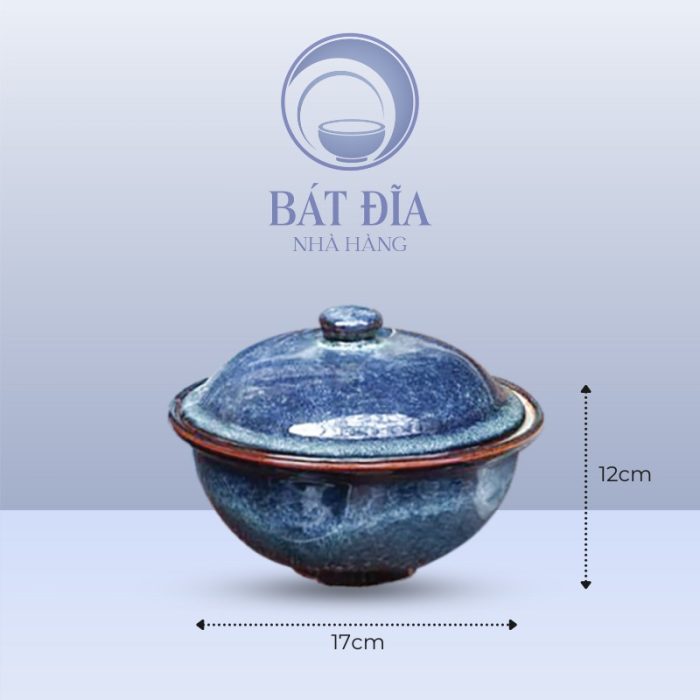 Kích thước Âu Cơm Không Tai Men Hỏa Biến Xanh