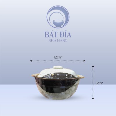 Âu Cơm Men Ba Màu - 12cmx6cm