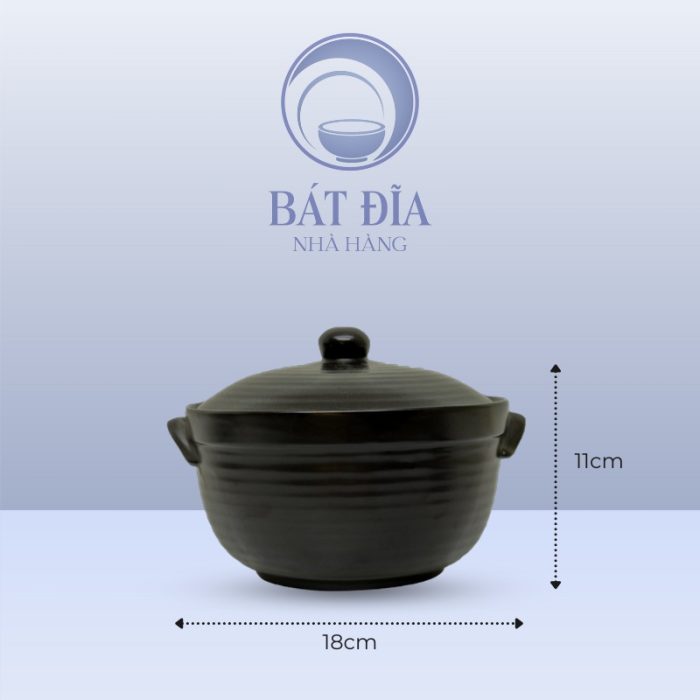 kích thước Âu Cơm Men Đen Matt