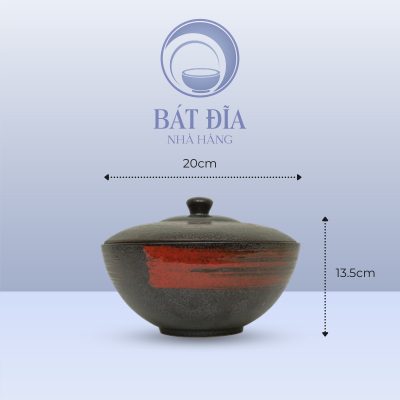 Kích thước Âu Cơm Men Đen Nhật Quét Sơn