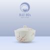 Âu Cơm Men Gốm Hoa Đào Đỏ