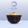 Âu Cơm Men Gốm Nâu Đen