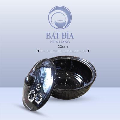 Âu Cơm Men Nâu Quét - 20cmx13cm
