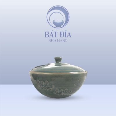 Âu Cơm Men Xanh Khắc Hoa Cúc