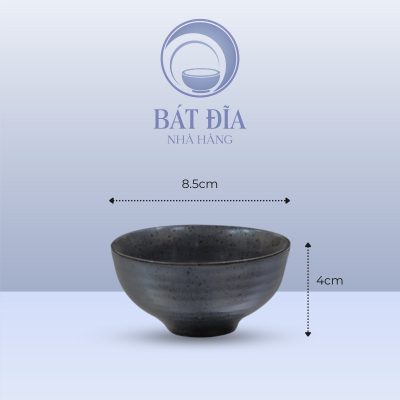 Kích thước Bát Mắm Men Đen Chấm Sơn