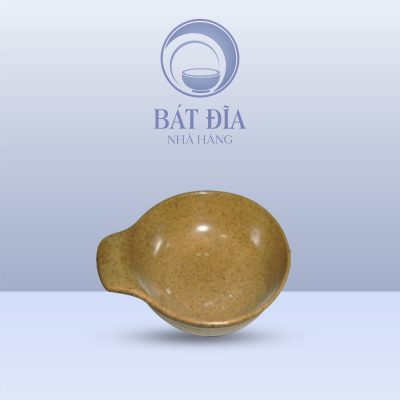 Bát Chuôi Men Gốm Nâu Đen