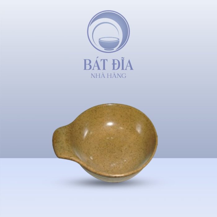 Bát Chuôi Men Gốm Nâu Đen