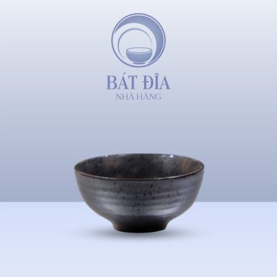 Bát Cơm Men Đen Chấm Sơn