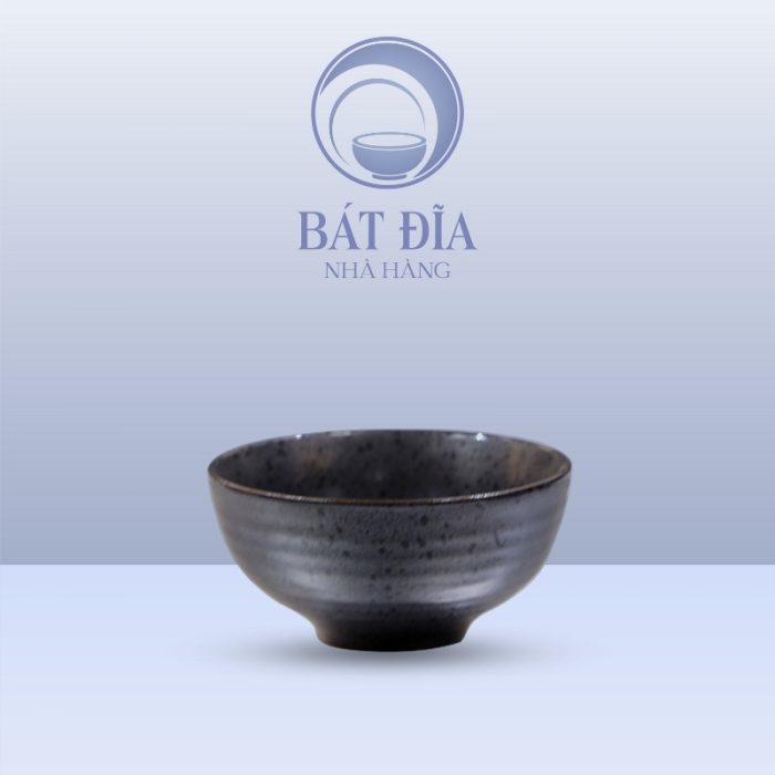 Bát Cơm Men Đen Chấm Sơn