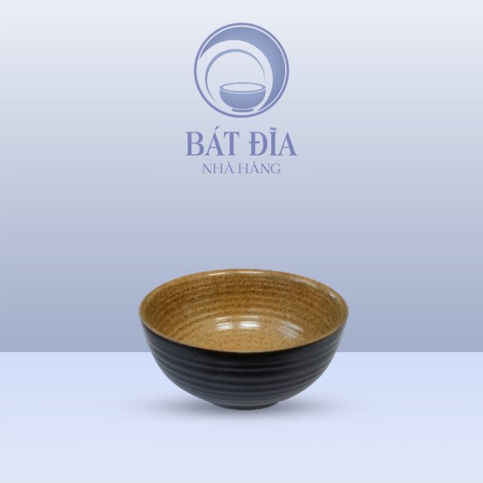 Bát Cơm Men Gốm Nâu Đen
