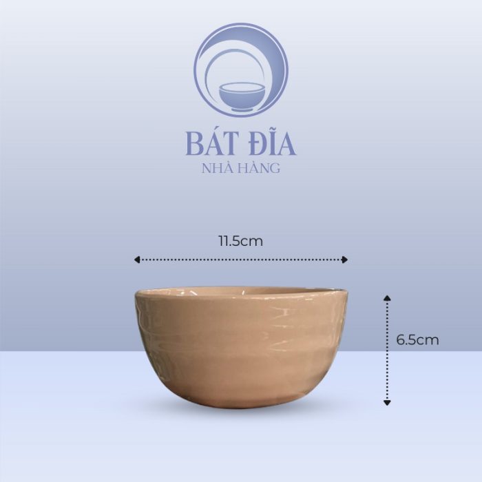 kích thước Bát Cơm Men Màu Trộn Méo