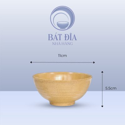 Kích Thước Bát Cơm Men Sứ Vàng