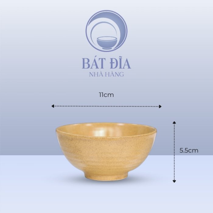 Kích Thước Bát Cơm Men Sứ Vàng