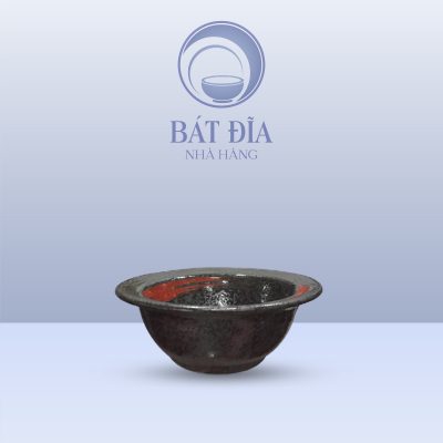 Bát Cơm Nón Men Đen Nhật Quét Sơn