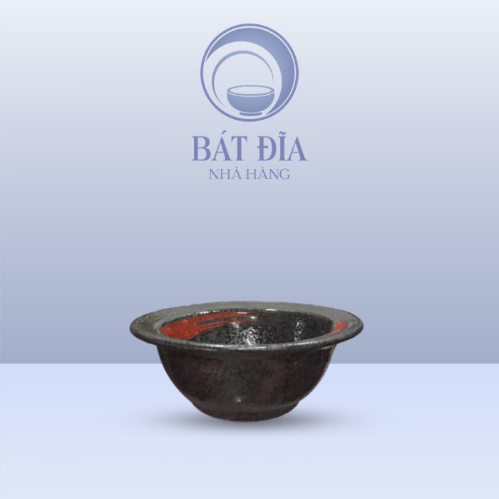 Bát Cơm Nón Men Đen Nhật Quét Sơn