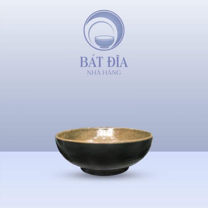 Bát Cơm Phi 12 Men Gốm Nâu Đen