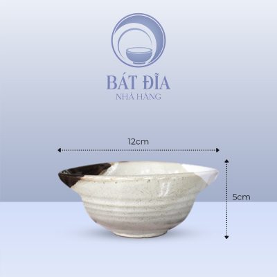Kích thước bát cơm yêu men ba màu