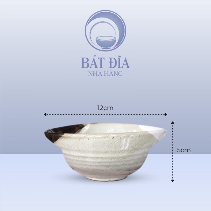 Kích thước bát cơm yêu men ba màu