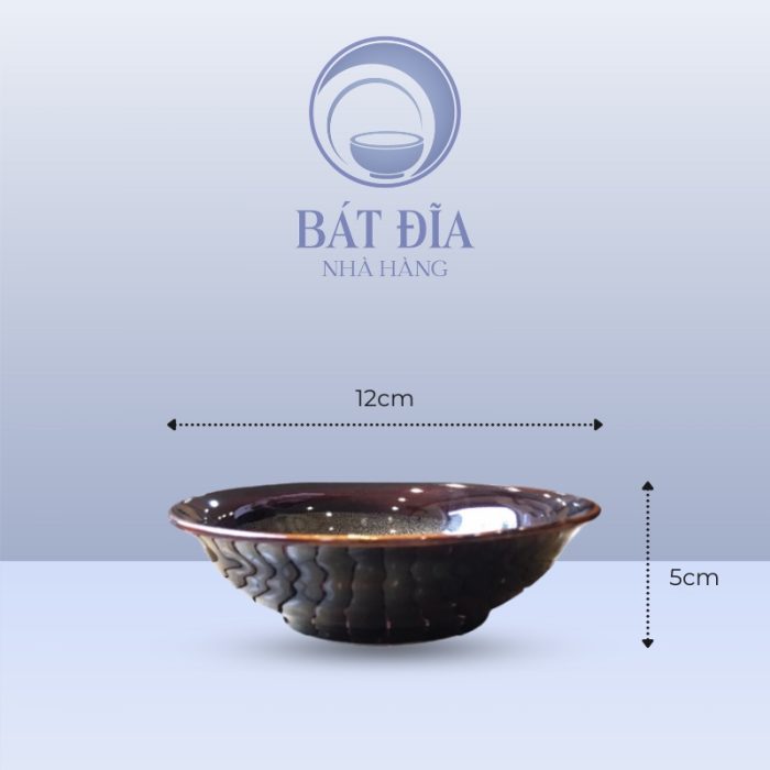 Kích thước Bát Cơm Yêu Men Nâu Quét