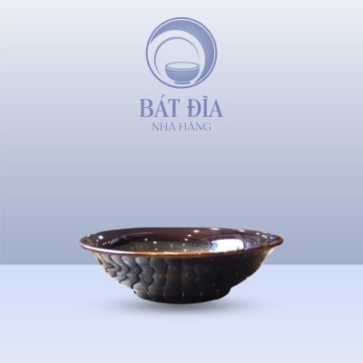 Bát Cơm Yêu Men Nâu Quét