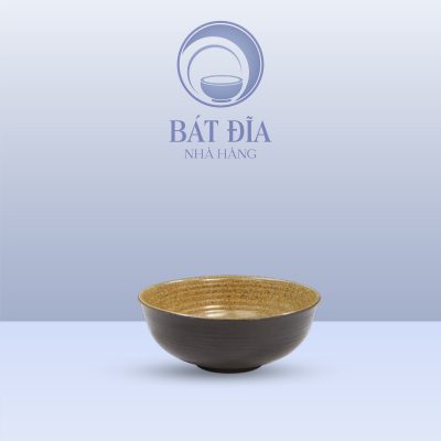 Bát Mắm Men Gốm Nâu Đen