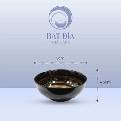 Kích thước Bát Mắm Men Nâu Quét