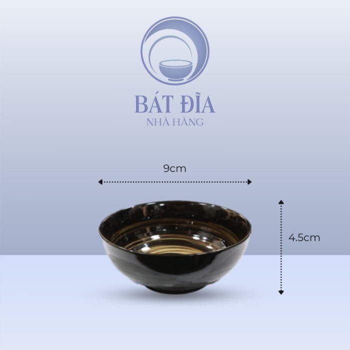 Kích thước Bát Mắm Men Nâu Quét