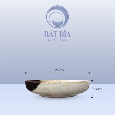 Kích thước Bát Nhật men ba màu