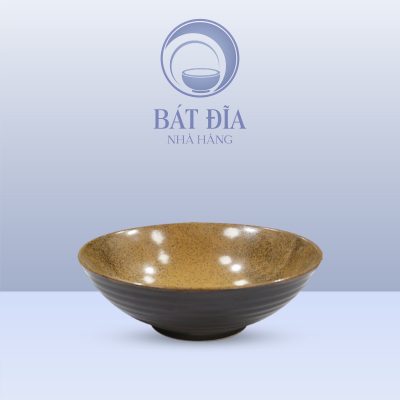 Bát Phi 24 Men Gốm Nâu Đen