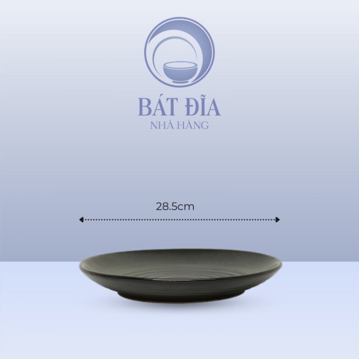 kích thước Bát Salat Tròn Men Đen Matt