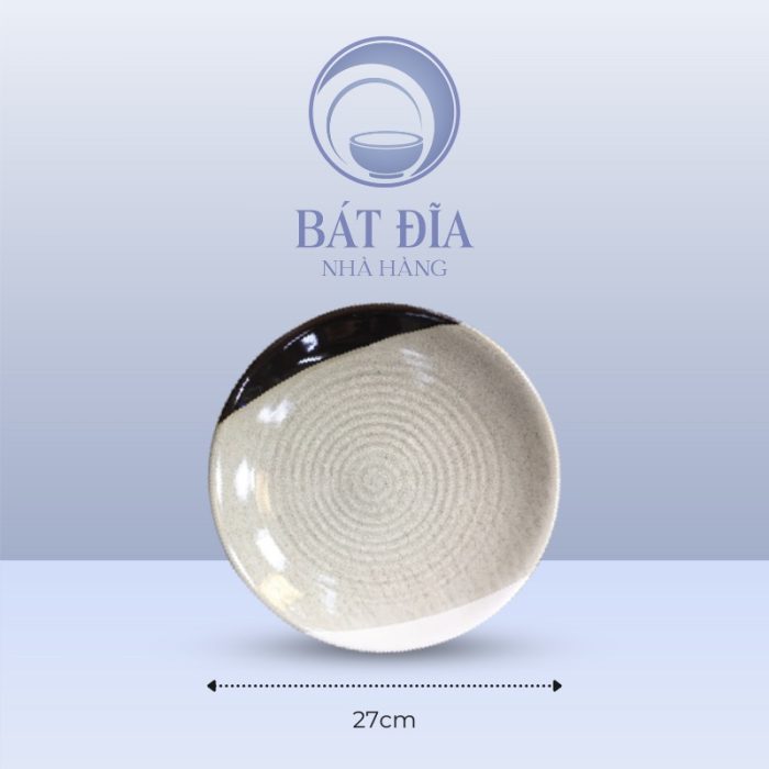 Kích thước Bát Salat Tròn Men Ba Màu