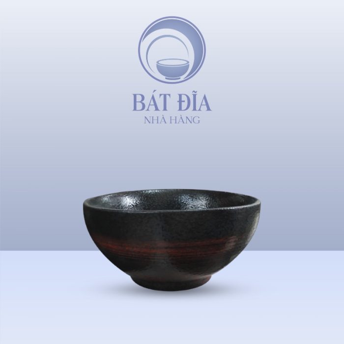 Bát Sâu Men Đen Nhật Quét Sơn