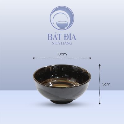 Kích thước Bát Soup Men Nâu Quét