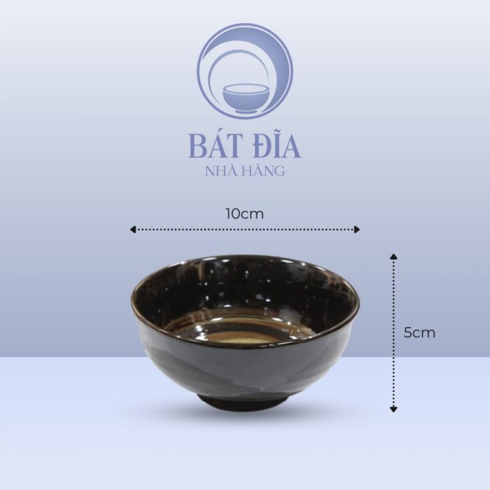 Kích thước Bát Soup Men Nâu Quét