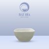 Bát Soup Vuông Men Gốm Hoa Đào Đỏ
