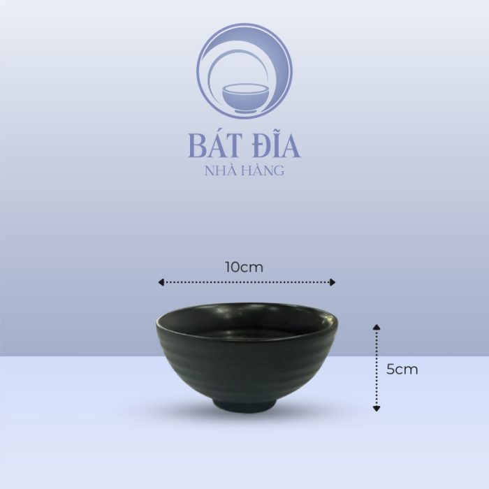 kích thước Bát Súp Men Đen Matt