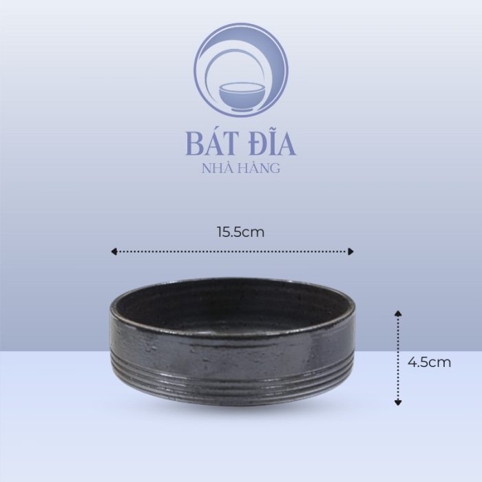 Kích thước Bát Thẳng Men Đen Chấm Sơn