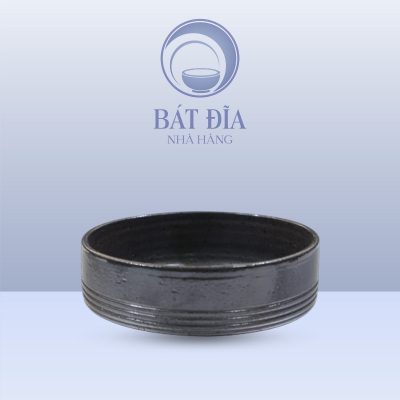 Bát Thẳng Men Đen Chấm Sơn