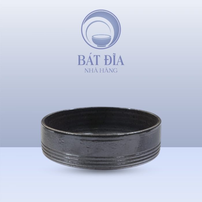 Bát Thẳng Men Đen Chấm Sơn