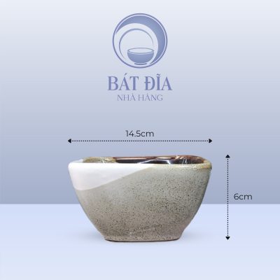 Kích thước bát vuông men ba màu