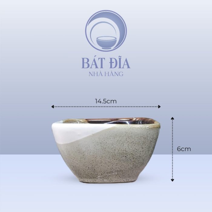 Kích thước bát vuông men ba màu