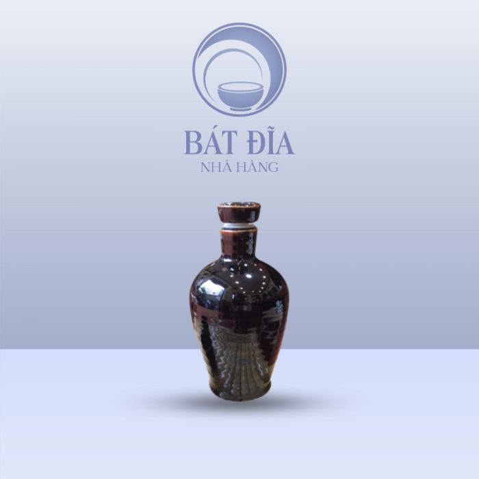 Bình Rượu Men Nâu Quét