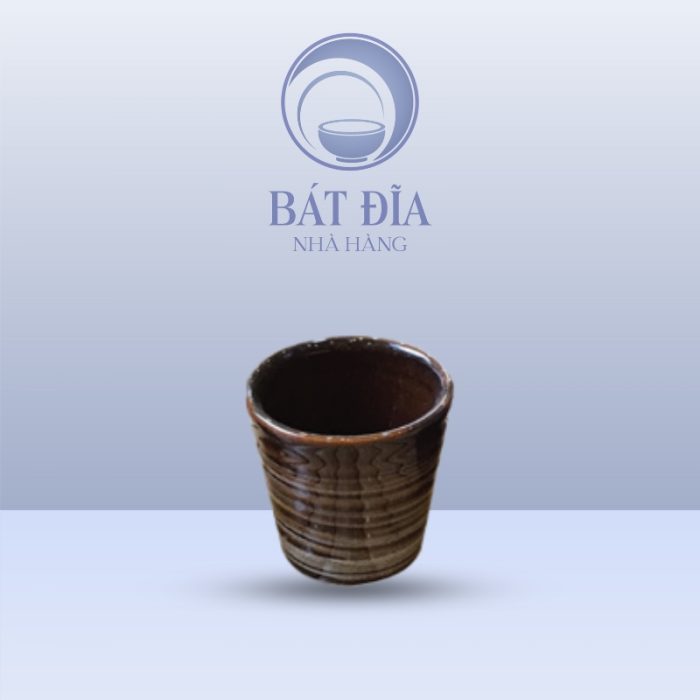Chén Rượu Men Nâu Quét