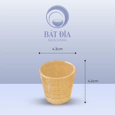 Kích Thước Chén Rượu Men Sứ Vàng