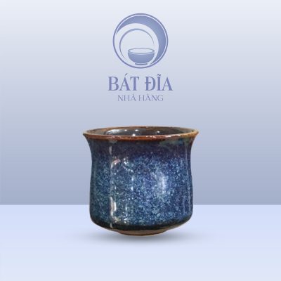 Cốc Bầu Loe Men Hỏa Biến Xanh