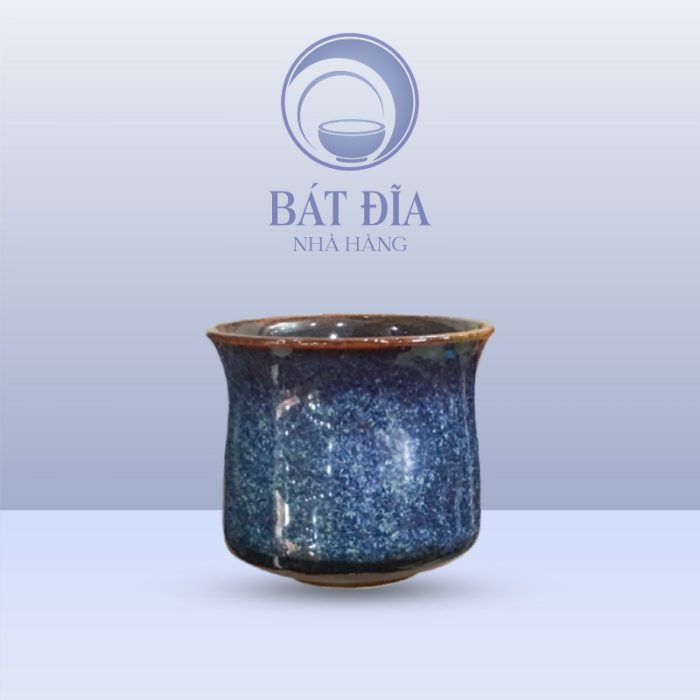 Cốc Bầu Loe Men Hỏa Biến Xanh