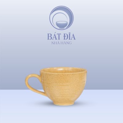 Cốc Capuchino Men Sứ Vàng